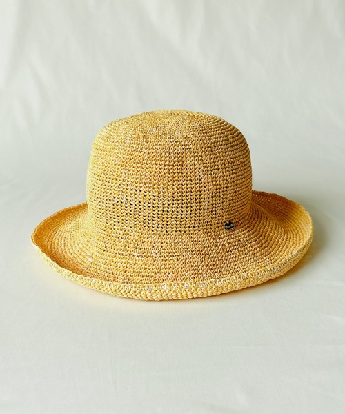 ORIENT MILLINERY(オリエント ミリナリー)の「SORBET【ソルベ】UVプロテクト サンシェードハット(ハット・レディース・イエロー系/モーブ系/ブラック系・FREE)」の6枚目の写真