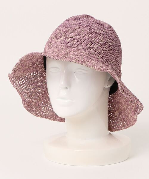 ORIENT MILLINERY(オリエント ミリナリー)の「SORBET【ソルベ】UVプロテクト サンシェードハット(ハット・レディース・イエロー系/モーブ系/ブラック系・FREE)」の5枚目の写真