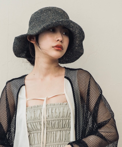 ORIENT MILLINERY(オリエント ミリナリー)の「SORBET【ソルベ】UVプロテクト サンシェードハット(ハット・レディース・イエロー系/モーブ系/ブラック系・FREE)」の20枚目の写真