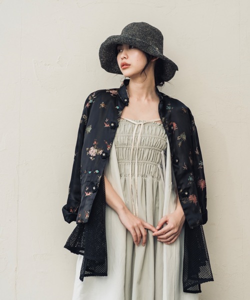 ORIENT MILLINERY(オリエント ミリナリー)の「SORBET【ソルベ】UVプロテクト サンシェードハット(ハット・レディース・イエロー系/モーブ系/ブラック系・FREE)」の18枚目の写真