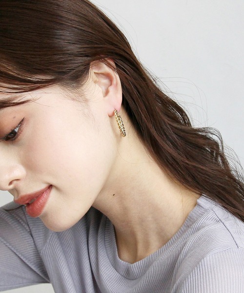 abaskdesign(アバスクデザイン)の「金属アレルギー対応 スクリューフープステンレスピアス(ピアス(両耳用)・レディース・ゴールド/シルバー・FREE)」の9枚目の写真