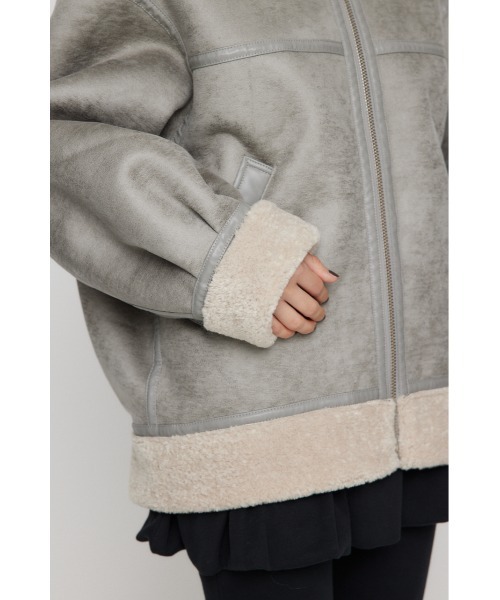 vintage ムートンウールコート VINTAGE OVER FAUX ムートン（ムートンコート）｜LAGUA GEM