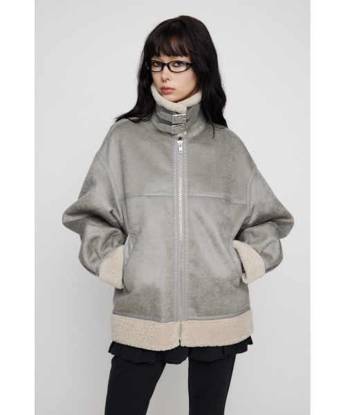 vintage ムートンウールコート VINTAGE OVER FAUX ムートン（ムートンコート）｜LAGUA GEM