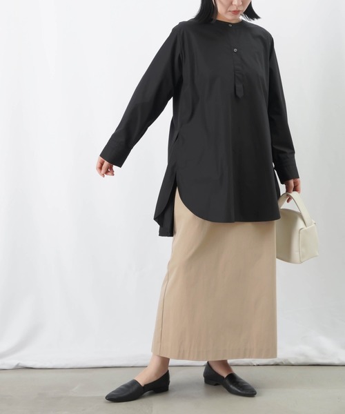 LUCA/LADY LUCK LUCA(ルカ/レディラックルカ)の「LC/LLL サイドプリーツシャツ / プリーツスタンドカラーブラウス(シャツ/ブラウス・レディース・カーキ/オフホワイト/ブラック・FREE)」の9枚目の写真