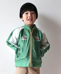 DAIRIKU スカジャン グリーン/クリーム ぬきお｜DAIRIKUのスカジャンを