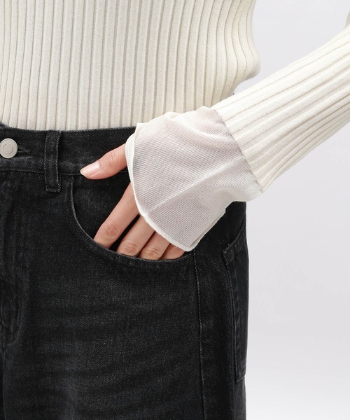 LAKOLE（ラコレ）の「カットオフカーブデニムパンツ / 134483（デニムパンツ・レディース・ブラック/ライトブルー・SMALL/LARGE/MEDIUM）」の8枚目の写真