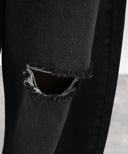 LAKOLE（ラコレ）の「カットオフカーブデニムパンツ / 134483（デニムパンツ・レディース・ブラック/ライトブルー・SMALL/LARGE/MEDIUM）」の6枚目の写真