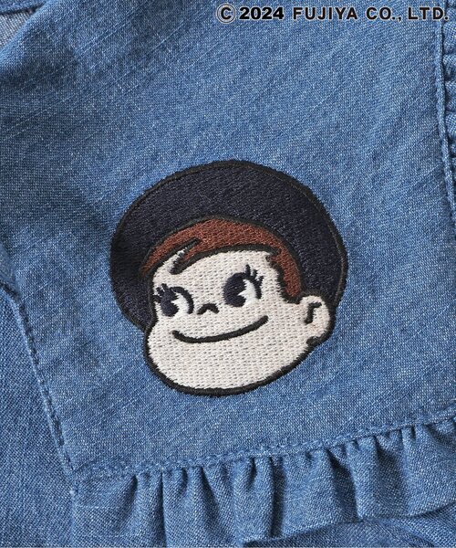 apres les cours（アプレレクール）の「PEKO&POKO フリルセーラーカラーチュニック（シャツ/ブラウス・キッズ・インディゴブルー/チェック・130/120/110/100/90/80）」の10枚目の写真