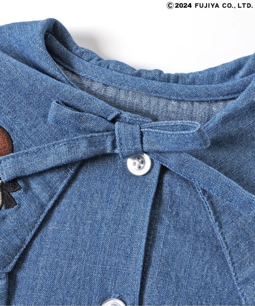 apres les cours（アプレレクール）の「PEKO&POKO フリルセーラーカラーチュニック（シャツ/ブラウス・キッズ・インディゴブルー/チェック・130/120/110/100/90/80）」の20枚目の写真