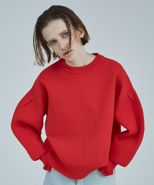 NOMINE（ノミネ）の「プレーティングニット（ニット/セーター・レディース・レッド/ネイビー/ブラック/ベージュ・フリー）」の4枚目の写真