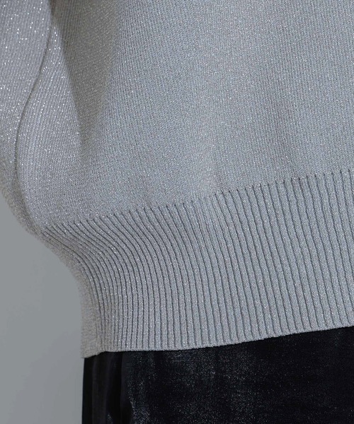 NOMINE（ノミネ）の「プレーティングニット（ニット/セーター・レディース・レッド/ネイビー/ブラック/ベージュ・フリー）」の5枚目の写真