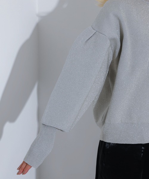 NOMINE（ノミネ）の「プレーティングニット（ニット/セーター・レディース・レッド/ネイビー/ブラック/ベージュ・フリー）」の7枚目の写真