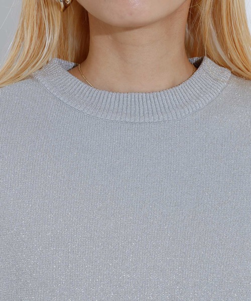 NOMINE（ノミネ）の「プレーティングニット（ニット/セーター・レディース・レッド/ネイビー/ブラック/ベージュ・フリー）」の8枚目の写真