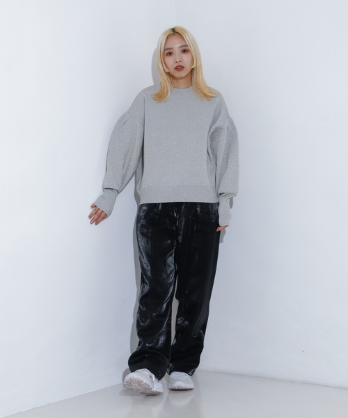 NOMINE（ノミネ）の「プレーティングニット（ニット/セーター・レディース・レッド/ネイビー/ブラック/ベージュ・フリー）」の21枚目の写真