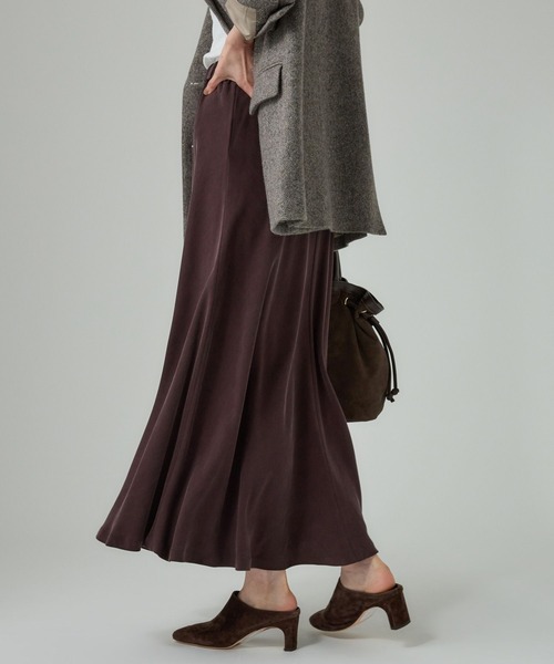 BABYLONE（バビロン）の「キュプラバイヤススカート（スカート・レディース・ブラック/ボルドー/チャコール/アイボリー/ブラウン・36inch/38inch）」の18枚目の写真