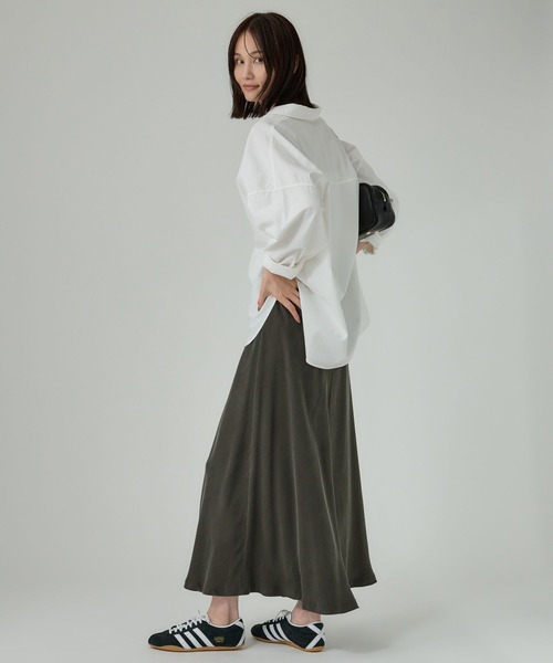 BABYLONE（バビロン）の「キュプラバイヤススカート（スカート・レディース・ブラック/ボルドー/チャコール/アイボリー/ブラウン・36inch/38inch）」の8枚目の写真