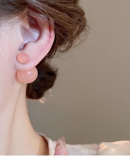 tone（トーン）の「【emaan】バックキャッチ カラー 玉 ピアス（ピアス（両耳用）・レディース・ブルー/ホワイト/ピンク/グリーン・FREE）」の11枚目の写真