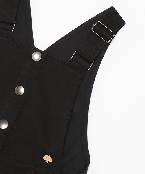 kate spade 黒 サロペット　オーバーオール　Vネック　160 トドラー カットアウトサロペット（オールインワン） | kate spade NEW