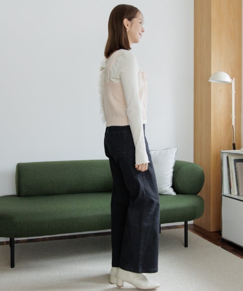 flower（フラワー）の「スウィートニットビスチェ（ニット/セーター・レディース・ブラウン/ピンク・FREE）」の8枚目の写真