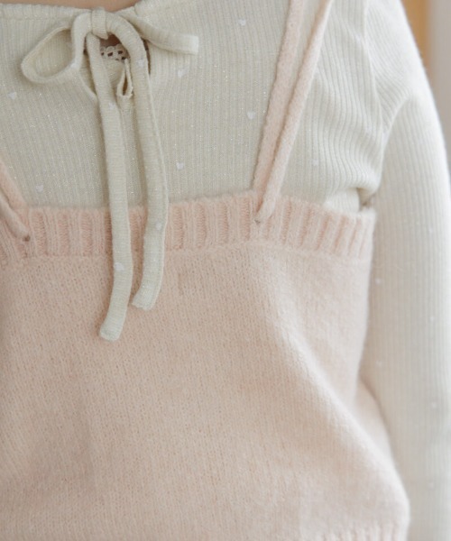 flower（フラワー）の「スウィートニットビスチェ（ニット/セーター・レディース・ブラウン/ピンク・FREE）」の11枚目の写真