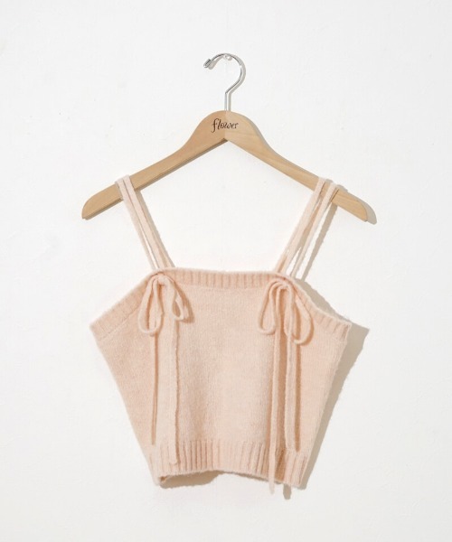 flower（フラワー）の「スウィートニットビスチェ（ニット/セーター・レディース・ブラウン/ピンク・FREE）」の16枚目の写真