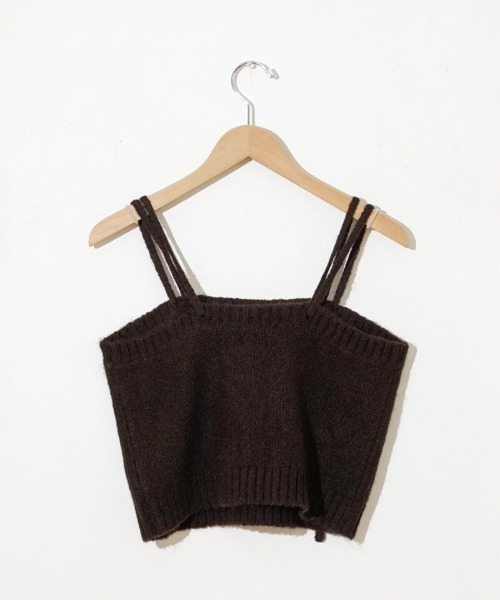 flower（フラワー）の「スウィートニットビスチェ（ニット/セーター・レディース・ブラウン/ピンク・FREE）」の20枚目の写真