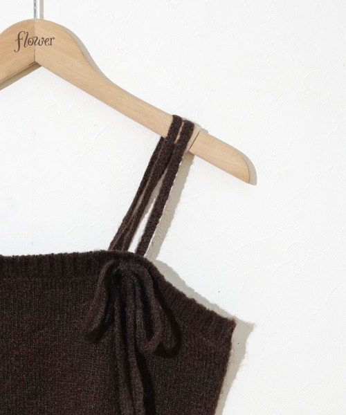 flower（フラワー）の「スウィートニットビスチェ（ニット/セーター・レディース・ブラウン/ピンク・FREE）」の21枚目の写真