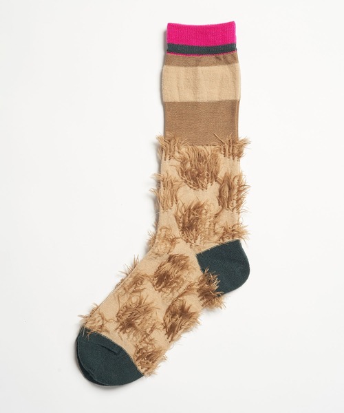 gomme（ゴム）の「シャギードットハイソックス（ソックス/靴下・レディース・グレー/ブラック/ベージュ/レッド・FREE）」の7枚目の写真