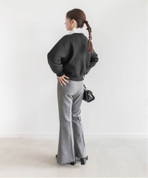 RANDA（ランダ）の「【選べる丈感】パール付きスウェットライクニット（ニット/セーター・レディース・グレー/ホワイト/ブラック・FT/FREE）」の7枚目の写真