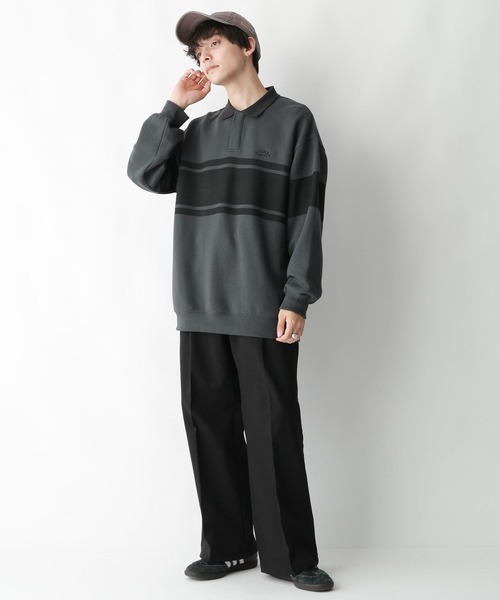 RAGEBLUE（レイジブルー）の「【SIGNAL SPORTS】ブロックライン/ヘビーウェイトコットンスナップポロシャツ（ポロシャツ・メンズ・ホワイト/ブラック・MEDIUM/LARGE）」の18枚目の写真