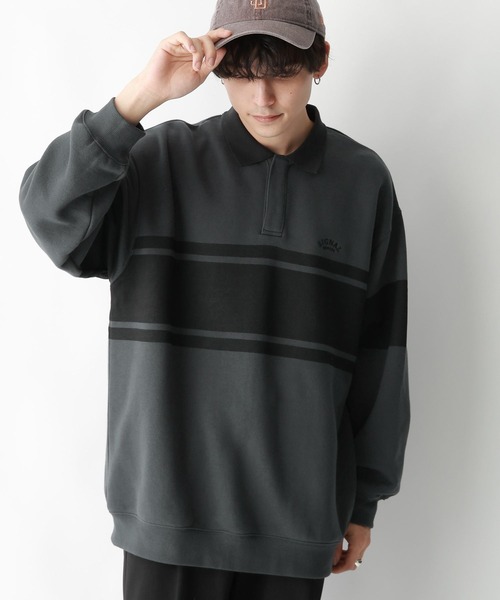 RAGEBLUE（レイジブルー）の「【SIGNAL SPORTS】ブロックライン/ヘビーウェイトコットンスナップポロシャツ（ポロシャツ・メンズ・ホワイト/ブラック・MEDIUM/LARGE）」の17枚目の写真