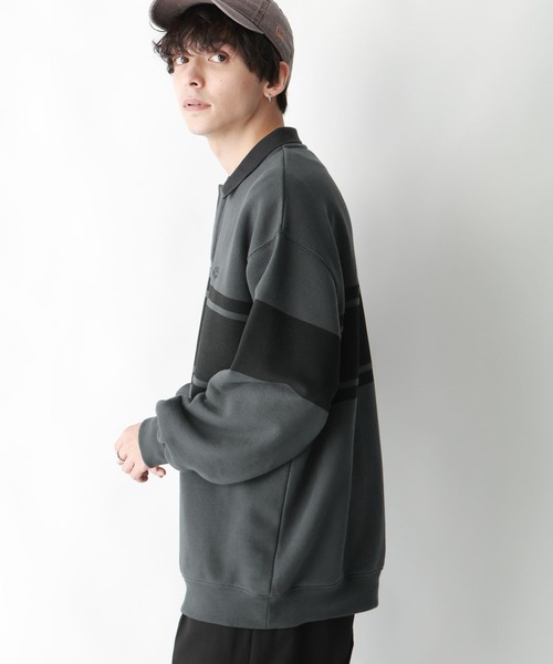 RAGEBLUE（レイジブルー）の「【SIGNAL SPORTS】ブロックライン/ヘビーウェイトコットンスナップポロシャツ（ポロシャツ・メンズ・ホワイト/ブラック・MEDIUM/LARGE）」の16枚目の写真