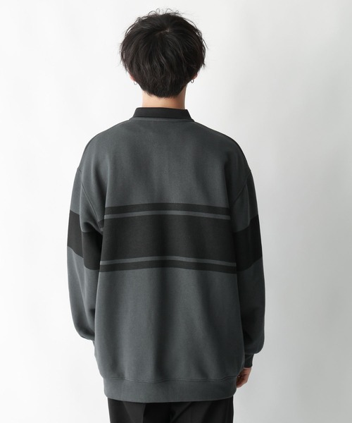 RAGEBLUE（レイジブルー）の「【SIGNAL SPORTS】ブロックライン/ヘビーウェイトコットンスナップポロシャツ（ポロシャツ・メンズ・ホワイト/ブラック・MEDIUM/LARGE）」の10枚目の写真