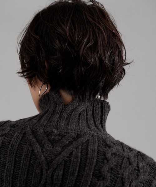 AMERICAN RAG CIE（アメリカンラグシー）の「タートルケーブルニットベスト（ニット/セーター・レディース・チャコールグレー/ベージュ・FREE）」の19枚目の写真