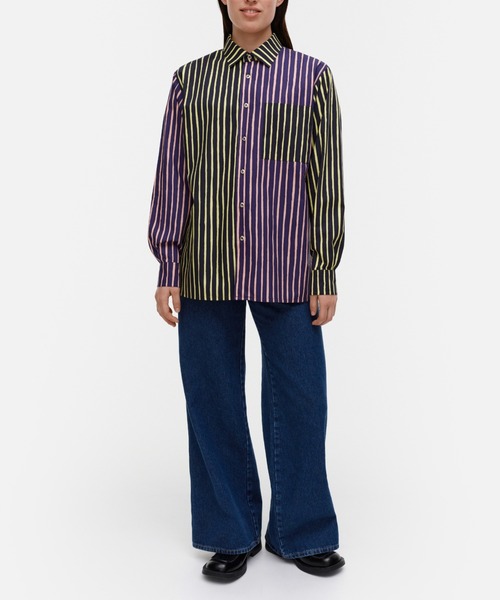 シャツ ブラウス 「kioski」 Piccolo / jokapoika shirt レディース メンズ marimekko（マリメッコ）の「kioski piccolo ⁄ multi blouse