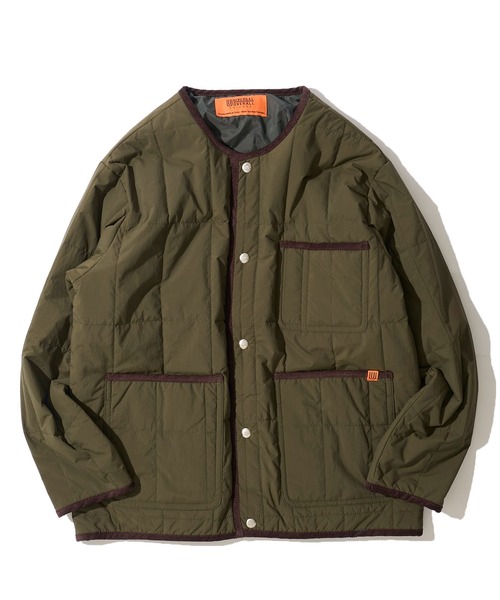 UNIVERSAL OVERALL（ユニバーサルオーバーオール）の「【UNIVERSAL OVERALL】別注 QUILT COVERALL / キルティング中綿ジャケット（ブルゾン・レディース・ブラック/グレー/グリーン/カーキ・SMALL/MEDIUM/LARGE/X-LARGE）」の19枚目の写真