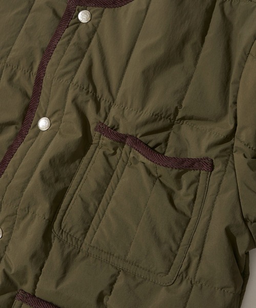 UNIVERSAL OVERALL（ユニバーサルオーバーオール）の「【UNIVERSAL OVERALL】別注 QUILT COVERALL / キルティング中綿ジャケット（ブルゾン・レディース・ブラック/グレー/グリーン/カーキ・SMALL/MEDIUM/LARGE/X-LARGE）」の15枚目の写真