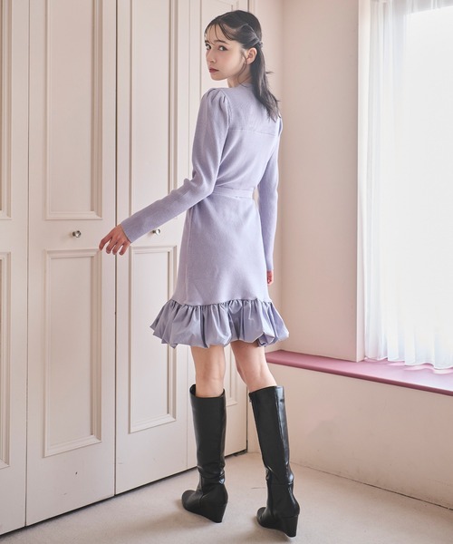 31 Sons de mode（トランテアン　ソン　ドゥ　モード）の「バルーンフリルミニワンピース（ワンピース・レディース・ブラック/オフホワイト/サックスブルー・フリー）」の19枚目の写真