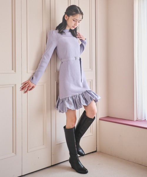 31 Sons de mode（トランテアン　ソン　ドゥ　モード）の「バルーンフリルミニワンピース（ワンピース・レディース・ブラック/オフホワイト/サックスブルー・フリー）」の20枚目の写真