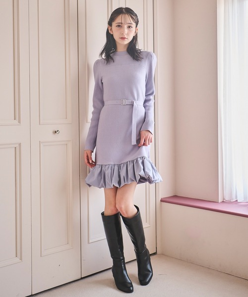 31 Sons de mode（トランテアン　ソン　ドゥ　モード）の「バルーンフリルミニワンピース（ワンピース・レディース・ブラック/オフホワイト/サックスブルー・フリー）」の21枚目の写真