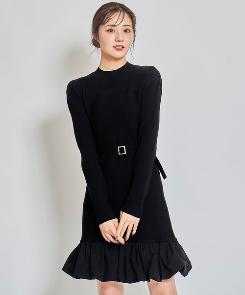 31 Sons de mode（トランテアン　ソン　ドゥ　モード）の「バルーンフリルミニワンピース（ワンピース・レディース・ブラック/オフホワイト/サックスブルー・フリー）」の10枚目の写真