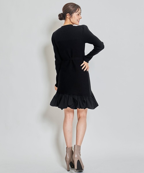 31 Sons de mode（トランテアン　ソン　ドゥ　モード）の「バルーンフリルミニワンピース（ワンピース・レディース・ブラック/オフホワイト/サックスブルー・フリー）」の14枚目の写真