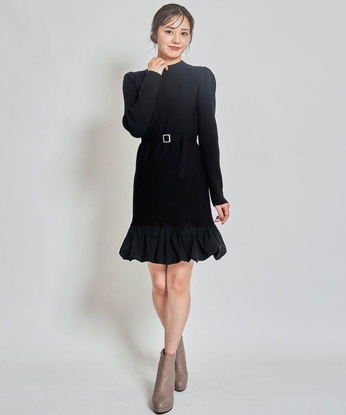 31 Sons de mode（トランテアン　ソン　ドゥ　モード）の「バルーンフリルミニワンピース（ワンピース・レディース・ブラック/オフホワイト/サックスブルー・フリー）」の15枚目の写真