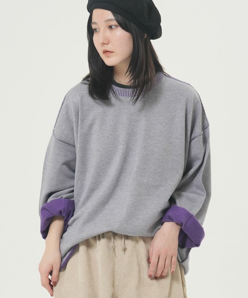ROUGH TRADE(ラフトレード)の「ダブルフェイスクルーニット(M1)(ニット/セーター・メンズ・アイボリー/グレー/ブラック・X-LARGE/LARGE/MEDIUM)」の3枚目の写真