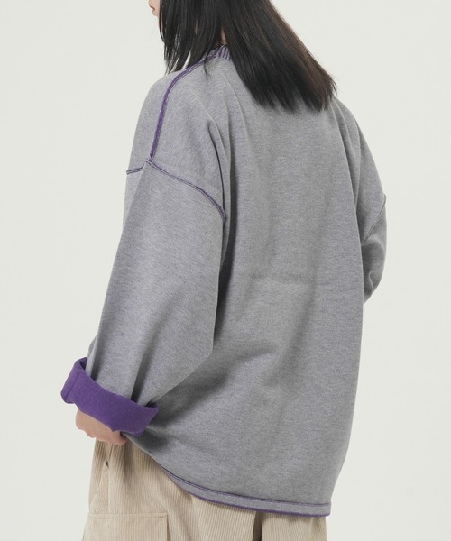 ROUGH TRADE(ラフトレード)の「ダブルフェイスクルーニット(M1)(ニット/セーター・メンズ・アイボリー/グレー/ブラック・X-LARGE/LARGE/MEDIUM)」の12枚目の写真
