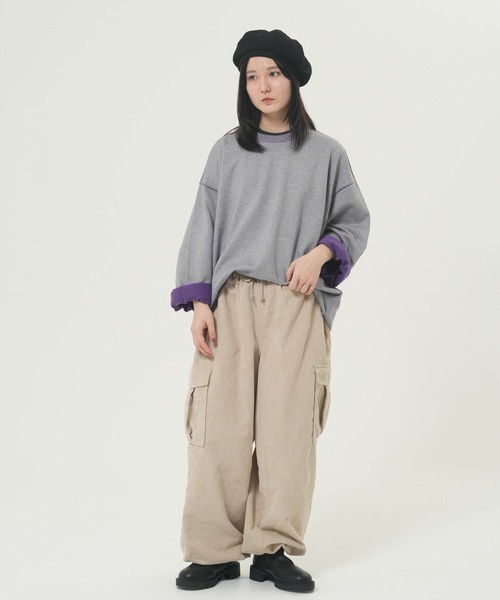 ROUGH TRADE(ラフトレード)の「ダブルフェイスクルーニット(M1)(ニット/セーター・メンズ・アイボリー/グレー/ブラック・X-LARGE/LARGE/MEDIUM)」の6枚目の写真