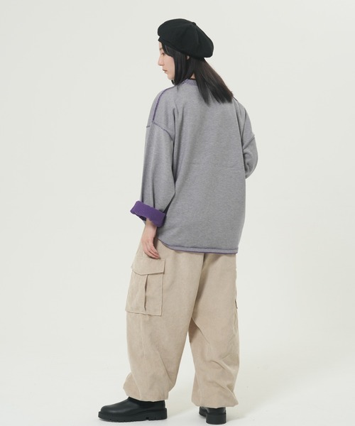 ROUGH TRADE(ラフトレード)の「ダブルフェイスクルーニット(M1)(ニット/セーター・メンズ・アイボリー/グレー/ブラック・X-LARGE/LARGE/MEDIUM)」の9枚目の写真