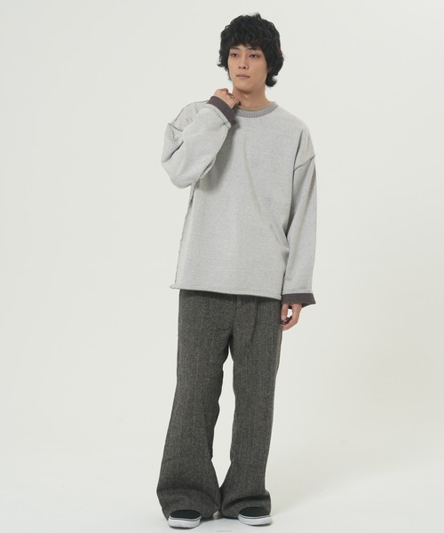 ROUGH TRADE(ラフトレード)の「ダブルフェイスクルーニット(M1)(ニット/セーター・メンズ・アイボリー/グレー/ブラック・X-LARGE/LARGE/MEDIUM)」の8枚目の写真
