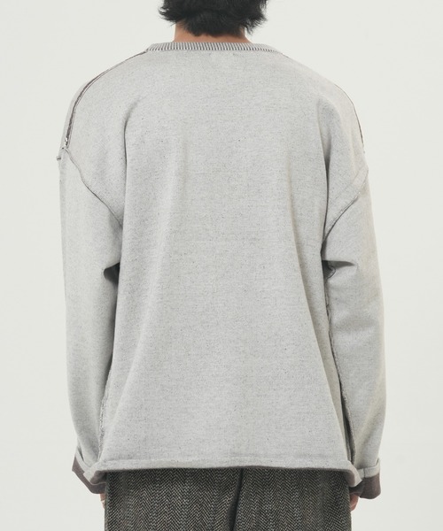 ROUGH TRADE(ラフトレード)の「ダブルフェイスクルーニット(M1)(ニット/セーター・メンズ・アイボリー/グレー/ブラック・X-LARGE/LARGE/MEDIUM)」の13枚目の写真