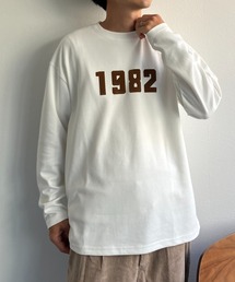 CREARE -LINO- | ＜ユニセックス＞フロッキー加工 ナンバーロゴプリントトップス/長袖/ロンT(Tシャツ/カットソー)